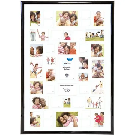 Mainstays 27x40 41-Opening Trendsetter Collage Poster & Picture Frame, Black
