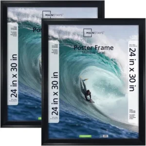 Mainstays 24x30 Casual Poster and Picture Frame, Black, Set of 2