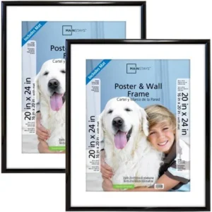 Mainstays 20x24 Trendsetter Poster and Picture Frame, Black, Set of 2