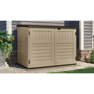 Suncast Toter Trash Can Shed, Sand