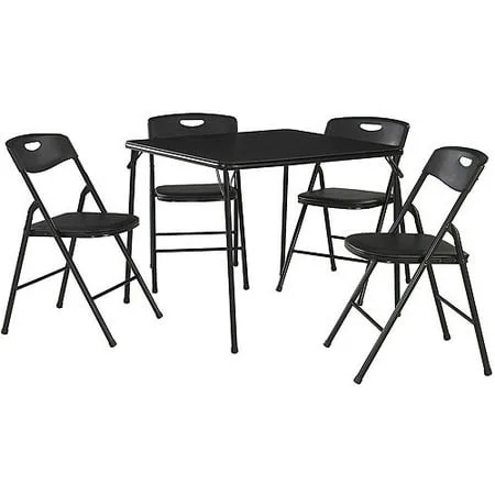 Cosco 5-Piece Folding Table and Chair Set, Multiple Colors