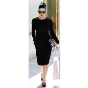 Unomatch Women's Latest Fashion Pencil Skirt Style Dress Black