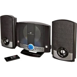 GPX Wall-Mountable Micro Stereo System, HM3817DTBLK