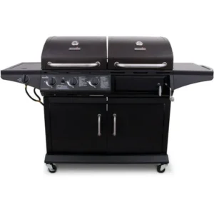 Char-Broil 1010 Deluxe Liquid Propane, (LP), Gas & Charcoal Combination Cabinet-Style Grill