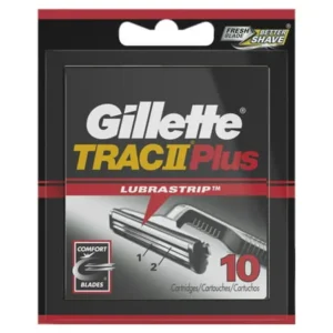 Gillette TRAC II Plus Razor Blade Refills, Fit TRAC II Handles, 10 ct