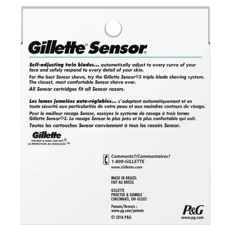 Gillette Sensor Men's Razor Blade Refills, 10 Ct