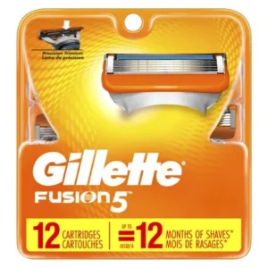 Gillette Fusion5 Mens Razor Blade Refill Cartridges, 12 ct