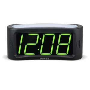"Sharp 1.8"" LED Green Display Alarm Clock"