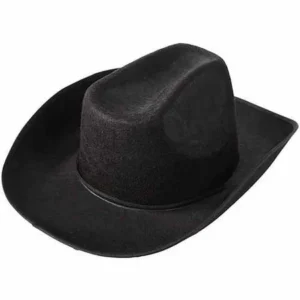 School Sprit Felt Cowboy Hat, Black