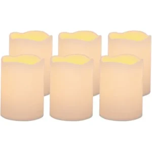 Mainstays 3x4in Flameless LED Pillar Candle, Set of 6