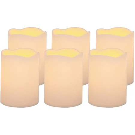 Mainstays 3x4in Flameless LED Pillar Candle, Set of 6