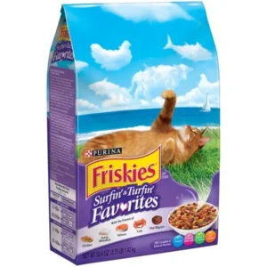 Purina Friskies Surfin' & Turfin' Favorites Dry Cat Food, 3.15 Lb