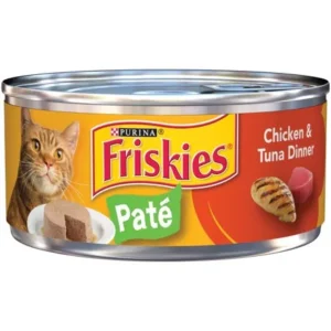 Purina Friskies Classic Pate Chicken & Tuna Dinner Cat Food 5.5 oz. Can