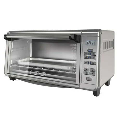 Black & Decker Digital Stainless Steel Extra-Wide 8 Slice Convection Countertop Toaster Oven
