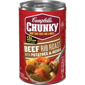 Campbell's Chunky Soup, Beef Rib Roast with Potatoes & Herbs Soup, 18.8 Ounce Can