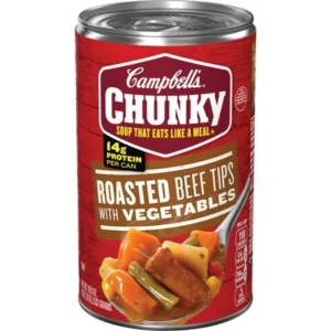 Campbell's Chunky Soup, Roasted Beef Tips with Vegetables Soup, 18.8 Ounce Can