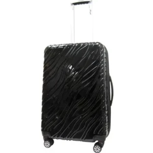 iFly Flame 25" Hard Side Medium Expandable Checked Luggage, 4 Wheels - Black