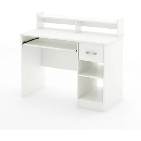 South Shore Smart Basics Small Desk with Keyboard Tray, Multiple Finishes