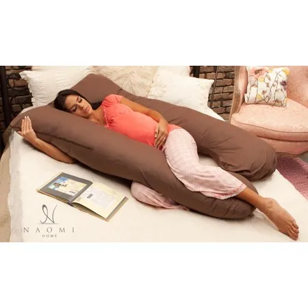 Naomi Home Cozy Body Pillow-Color:Espresso