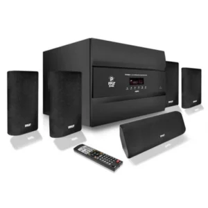 PYLE PT678HBA - 400 Watts 5.1 Channel HDMI Home Theater System With Bluetooth Audio Playback, AM/FM Tuner