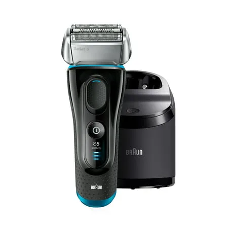 Braun Series 5 5190cc Men's Electric Foil Shaver with Clean & Charge System ($15 Instant Coupon Available), Wet and Dry, Pop Up Precision Trimmer, Rechargeable and Cordless Razor