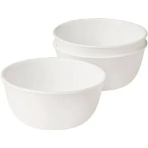Corelle Livingware Soup Bowls, Winter Frost White, Set of 3