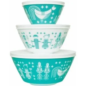 Vintage Charm Inspired by Pyrex 6-Piece Mixing Bowl Set