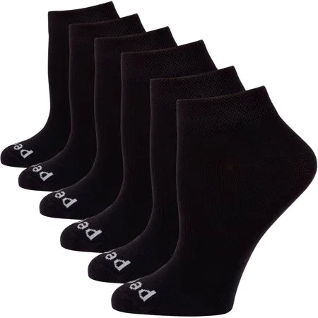Peds Ladies Lightweight Low Quarter Socks with Coolmax Value Pack, 6 Pairs