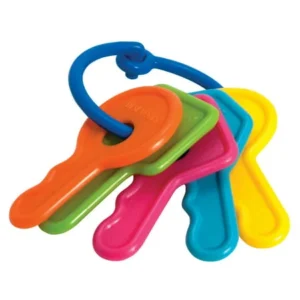 The First Years First Keys Teether, Baby Teething Toy, Includes Ring and 5 Numbered Keys