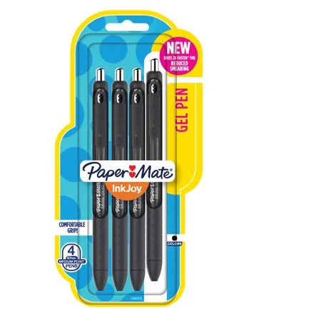Paper Mate InkJoy Gel Pens Medium Point Black 4 Pack