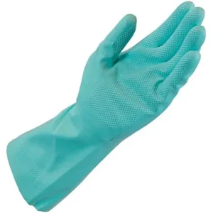 Quickie Reusable Nitrile Gloves, Medium, Green