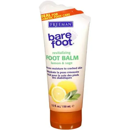 Freeman Bare Foot Revitalizing Foot Balm Lemon and Sage, 5.3 Oz