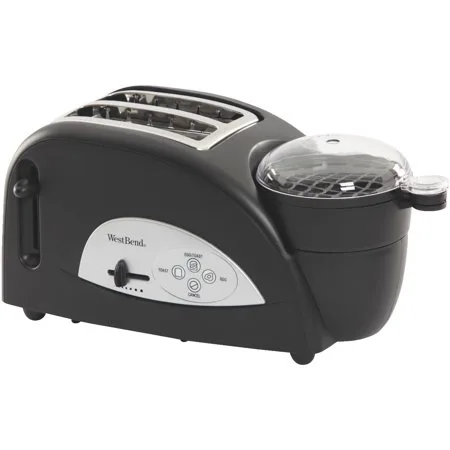 West Bend 2-Slice Egg and Muffin Toaster, Black