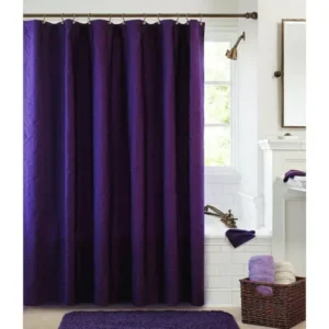 Better Homes and Garden Gathered Stripe Fabric Shower Curtain