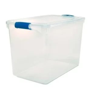 Homz 112 Quart Plastic Storage Latching Container, Set of 6