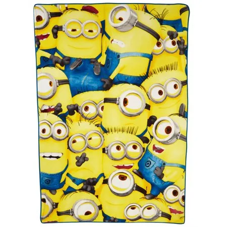 Minions Despicable Me Little Yellow Buddies 62" x 90" Kids Plush Blanket, 1 Each