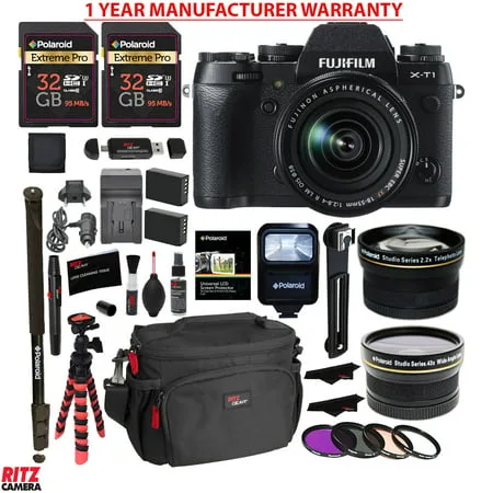 Fujifilm X-T1 16MP Digital Camera USA (Weather Resistant) + 18-55mm Lens Kit