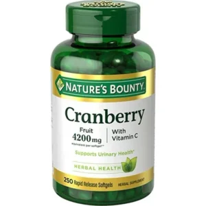 Nature's Bounty Triple Strength Cranberry w/ Vitamin C Softgel - 250ct, 0.18 Bottle