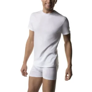 Big Men's FreshIQ ComfortSoft White Crew Neck T-Shirt 5-Pack