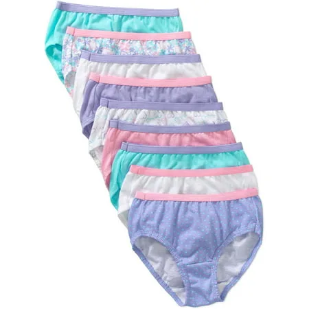 Hanes Girls Brief Underwear, 9 Pack