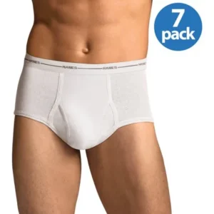Hanes Men's FreshIQ Comfort Flex Waistband White Briefs 7-Pack