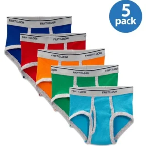 Fruit of the Loom Toddler Boys' Assorted Color Boxer Briefs, 5 Pack