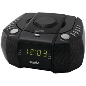 Jensen JCR-310 Dual Alarm Clock AM/FM Stereo Radio with Top-Loading CD Player