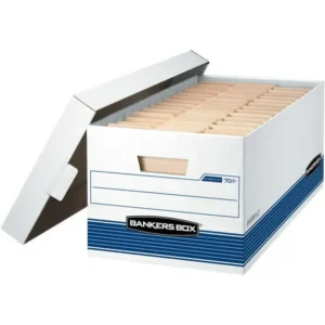 Bankers Box File Storage Boxes with Lids, 12-Pack