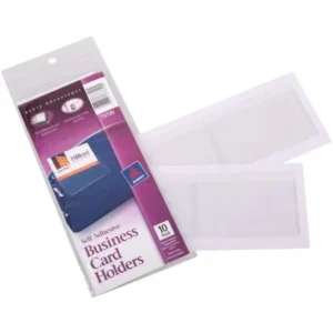 Avery(R) Self-Adhesive Business Card Holders 73720, Pack of 10