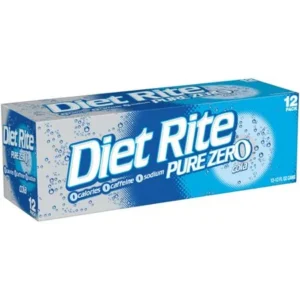 Diet Rite Pure Zero Cola Diet Cola, 12 ct, 144 fl oz