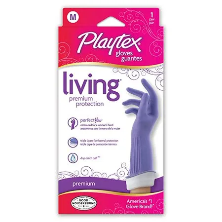 Playtex Living Drip-Catch Cuff Gloves, Medium 1 Pair