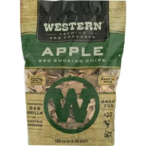 Western Premium BBQ Products Apple BBQ Smoking Chips, 180 cu in