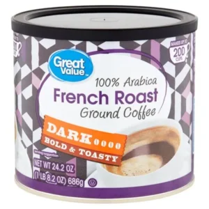 Great Value 100% Arabica French Roast Dark Ground Coffee, 24.2 oz