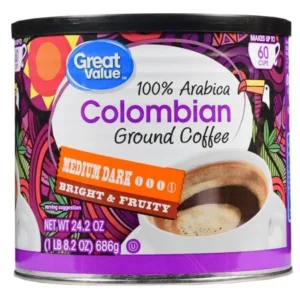 Great Value Colombian Ground Coffee, Medium Dark Roast, 24.2 oz